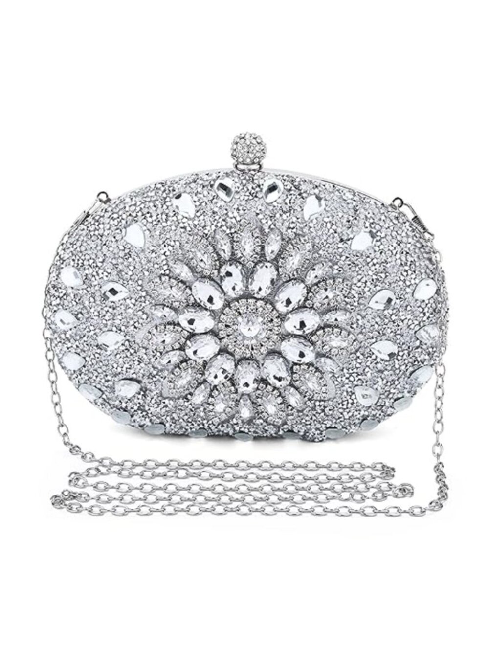Rhinestone Sequin Evening Bag Clutch Chain Crossbody Formal Party